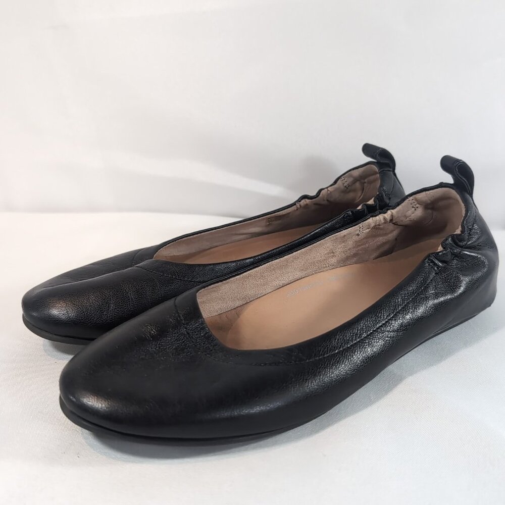 Fit Flop Allegro Flats Black Pebble Leather Ballet Women US 9 UK 7 EU 41 FitFlop